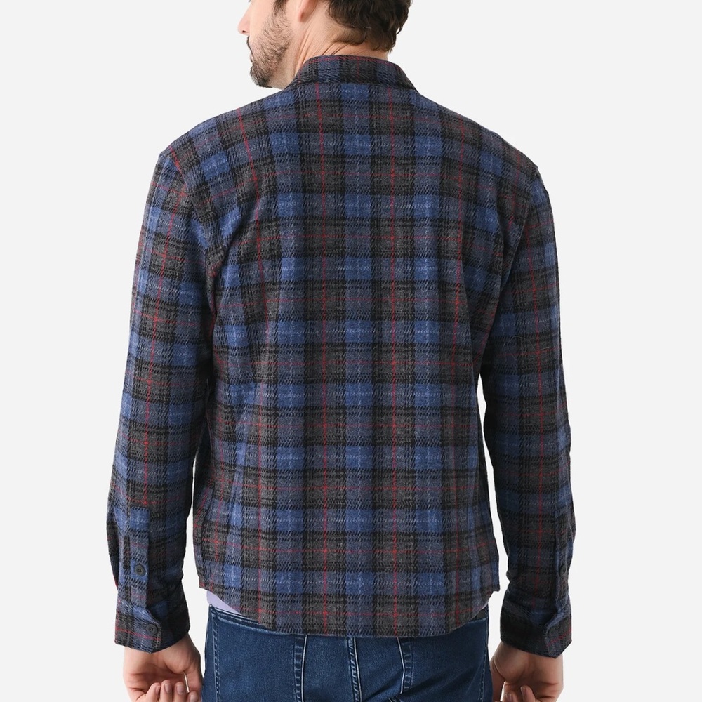 Johnnie-O Men's Demarco Stretch Flannel Lodge Shirt - Picture 3 of 6